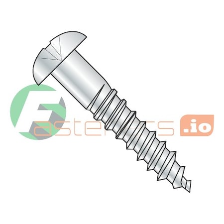 Newport Fasteners Wood Screw, #8, 7/8 in, Zinc Plated Steel Round Head Phillips Drive, 5000 PK 267120